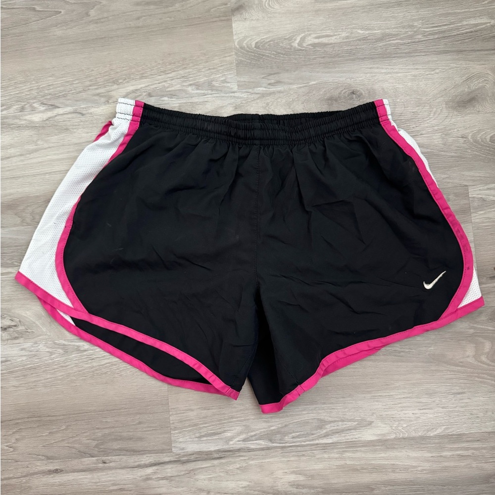 Nike Women's Black and Pink Running Shorts